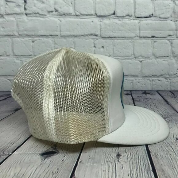 Vintage Hat Cap Snapback White Knut's Welding Trucker Hat Mesh Patch Item #1 - Picture 3 of 6